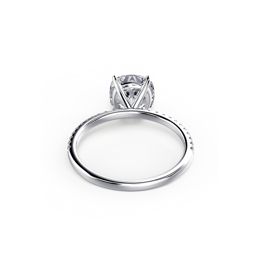 1 Carat Square Cushion Pave