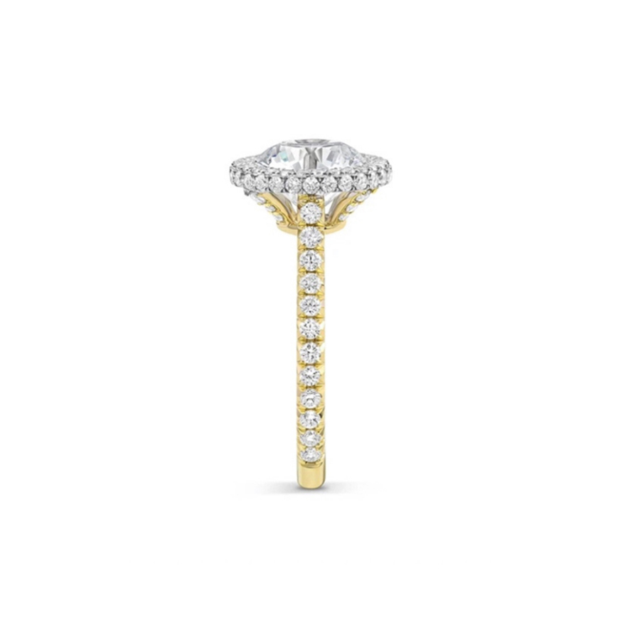 3D Basket Halo Brilliant Pave