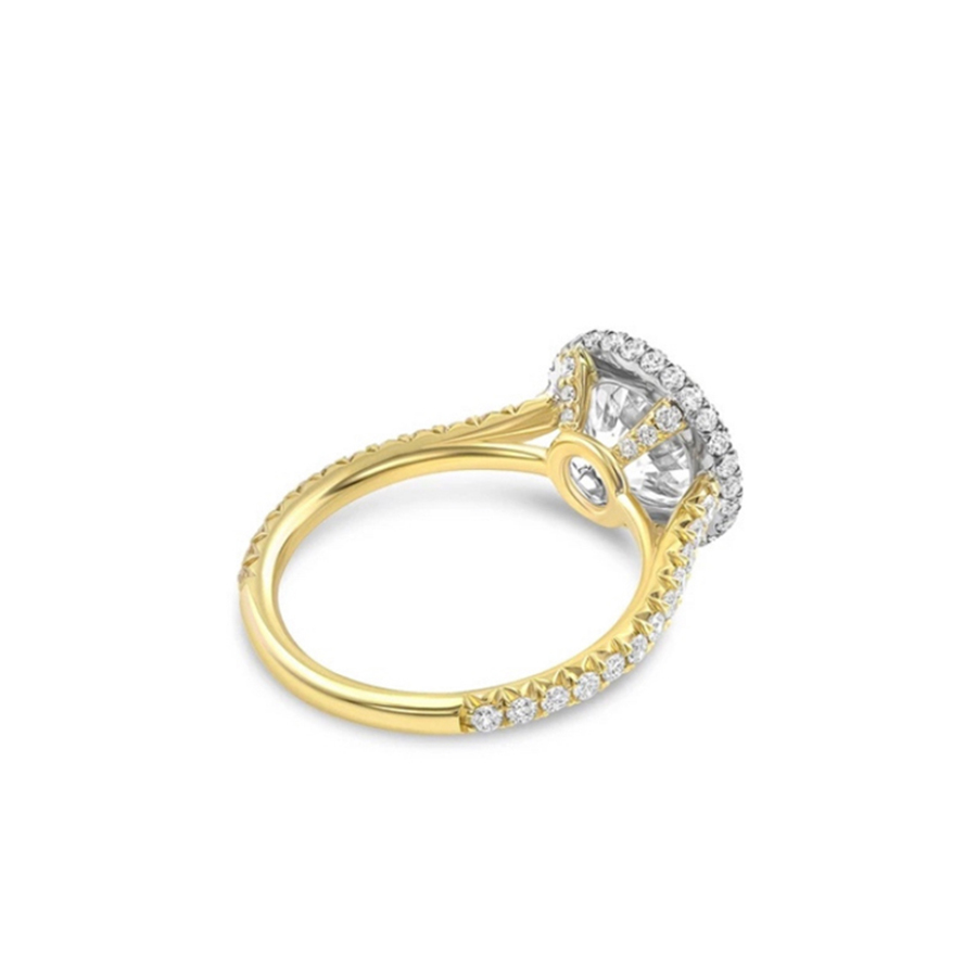 3D Basket Halo Brilliant Pave