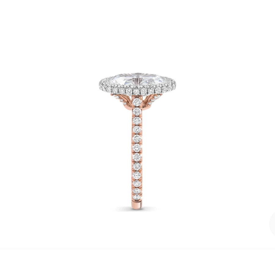 3D Basket Halo Oval Pave