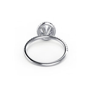 Oval Halo Pave 0.90 Carat