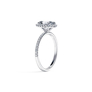 Oval Halo Pave 0.90 Carat