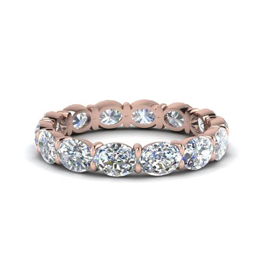Oval Landscape Eternity Band