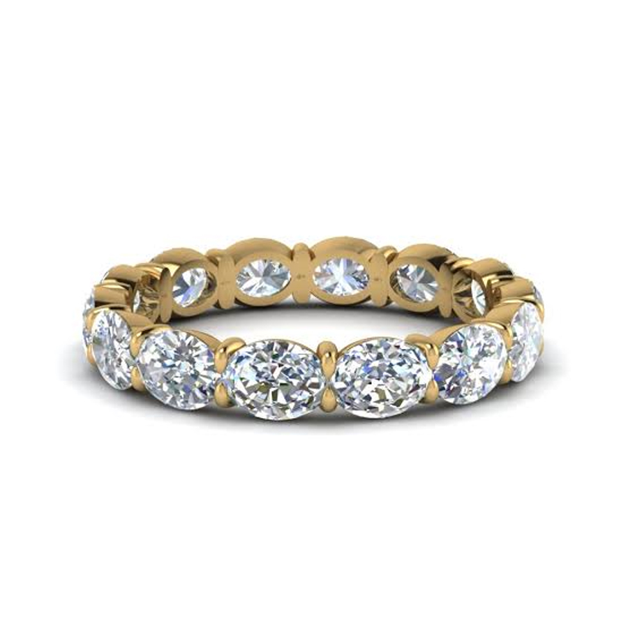 Oval Landscape Eternity Band