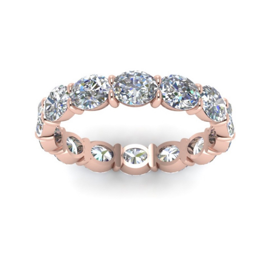 Oval Landscape Eternity Band