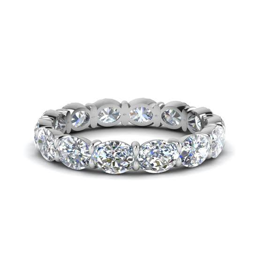 Oval Landscape Eternity Band