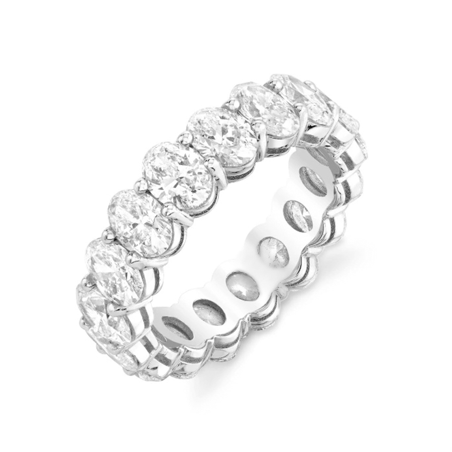 Oval Shared Prong Eternity Ring Zeshai Jewellery