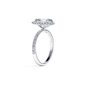 Pear Halo Pave
