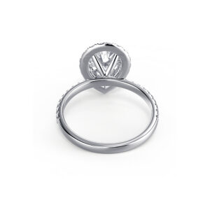 Pear Halo Pave