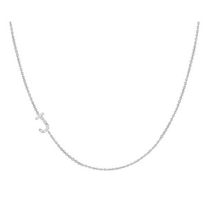 Sideswept Single Initial Necklace