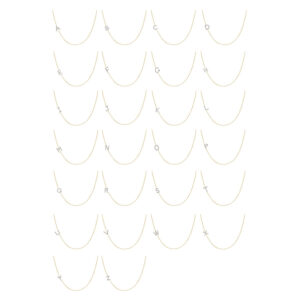 Sideswept Single Initial Necklace