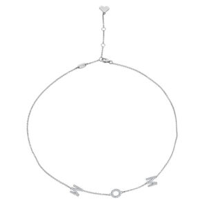 Sideswept Triple Initial Necklace