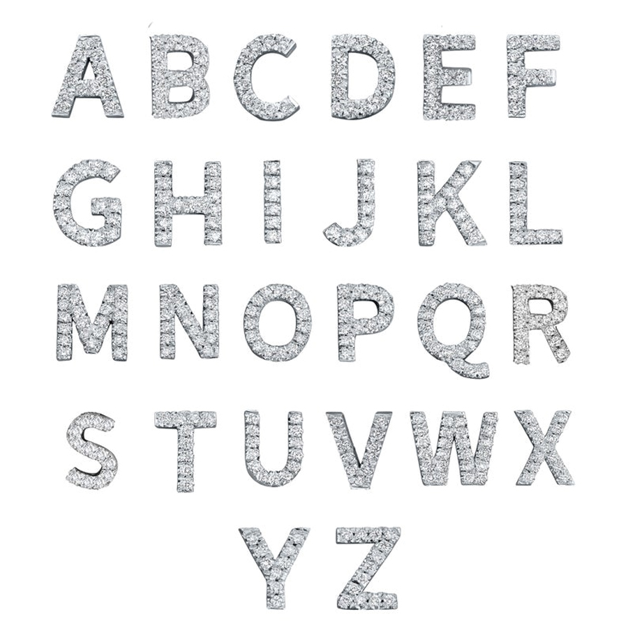 Sideswept Triple Initial Necklace